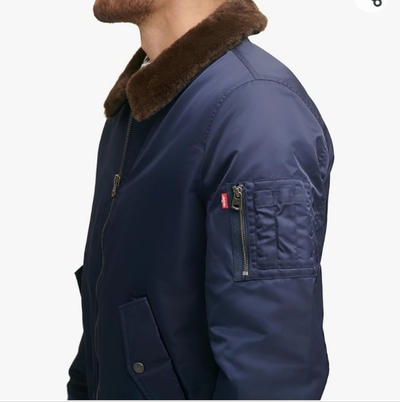 LEVI'S MEN'S FLIGHT NAVY JACKET🤪😍😍 - Picture 4 of 12